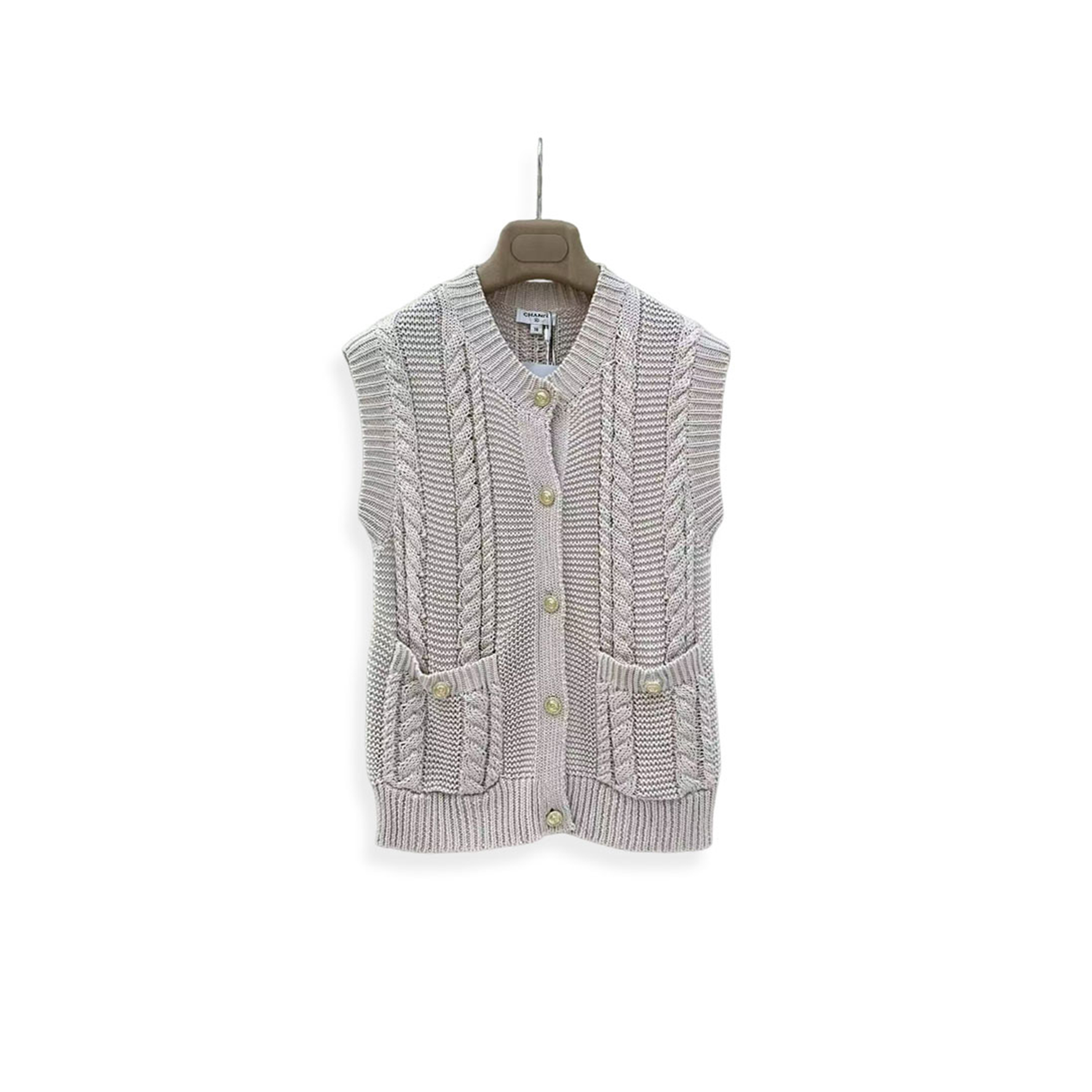 CHANEL CHUNKY KNIT SWEATER VEST 